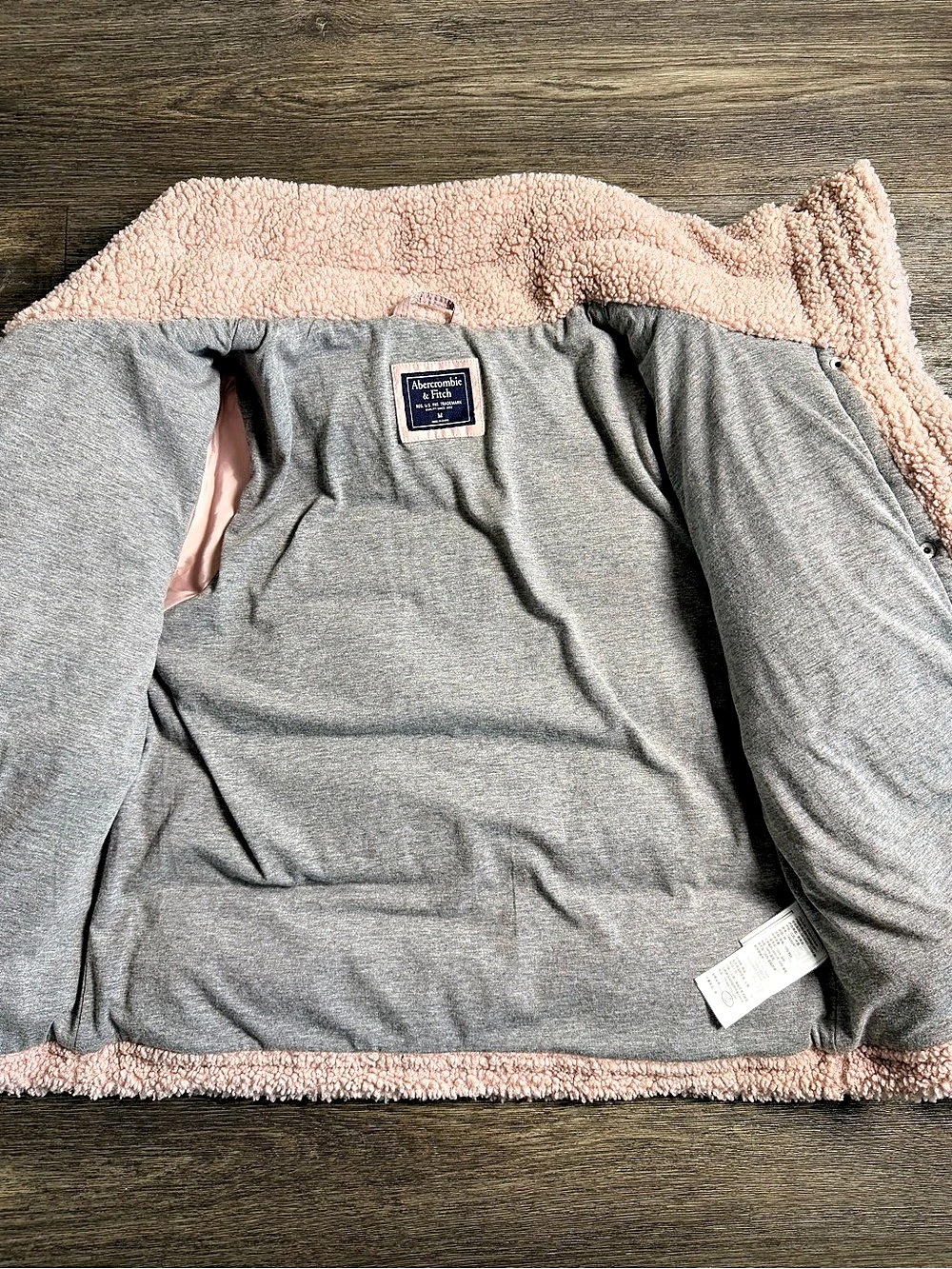 Abercrombie & Fitch Fleece Jacket in Pink Size Medium - Picture 8 of 9